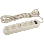 USF-5es-3m-I  Сетевой фильтр ЭРА  USF-5es-3m-I с базовой защитой с заземлением с выключателем 5 розе