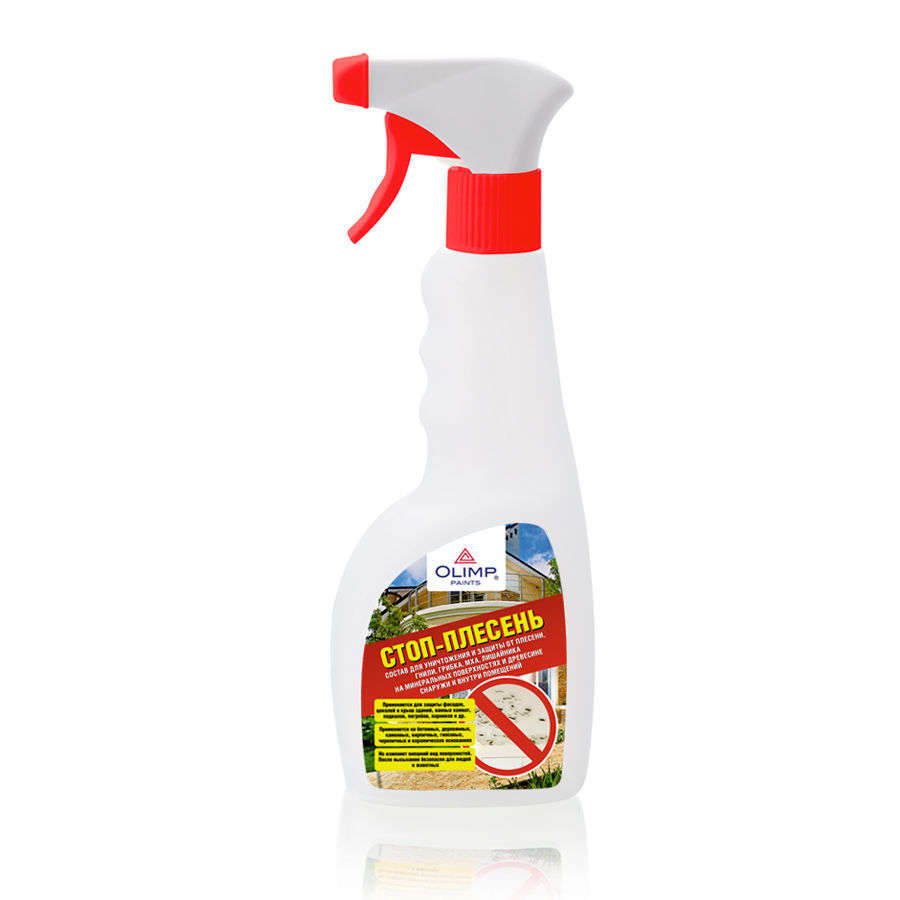 OLIMP  СТОП-ПЛЕСЕНЬ Состав для уничтожения плесени (0,5л; 9шт)(курковый распылитель)