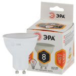 LED MR16-8W-827-GU10  Лампа светодиодная ЭРА STD LED MR16-8W-827-GU10 8Вт софит теплый белый свет GU