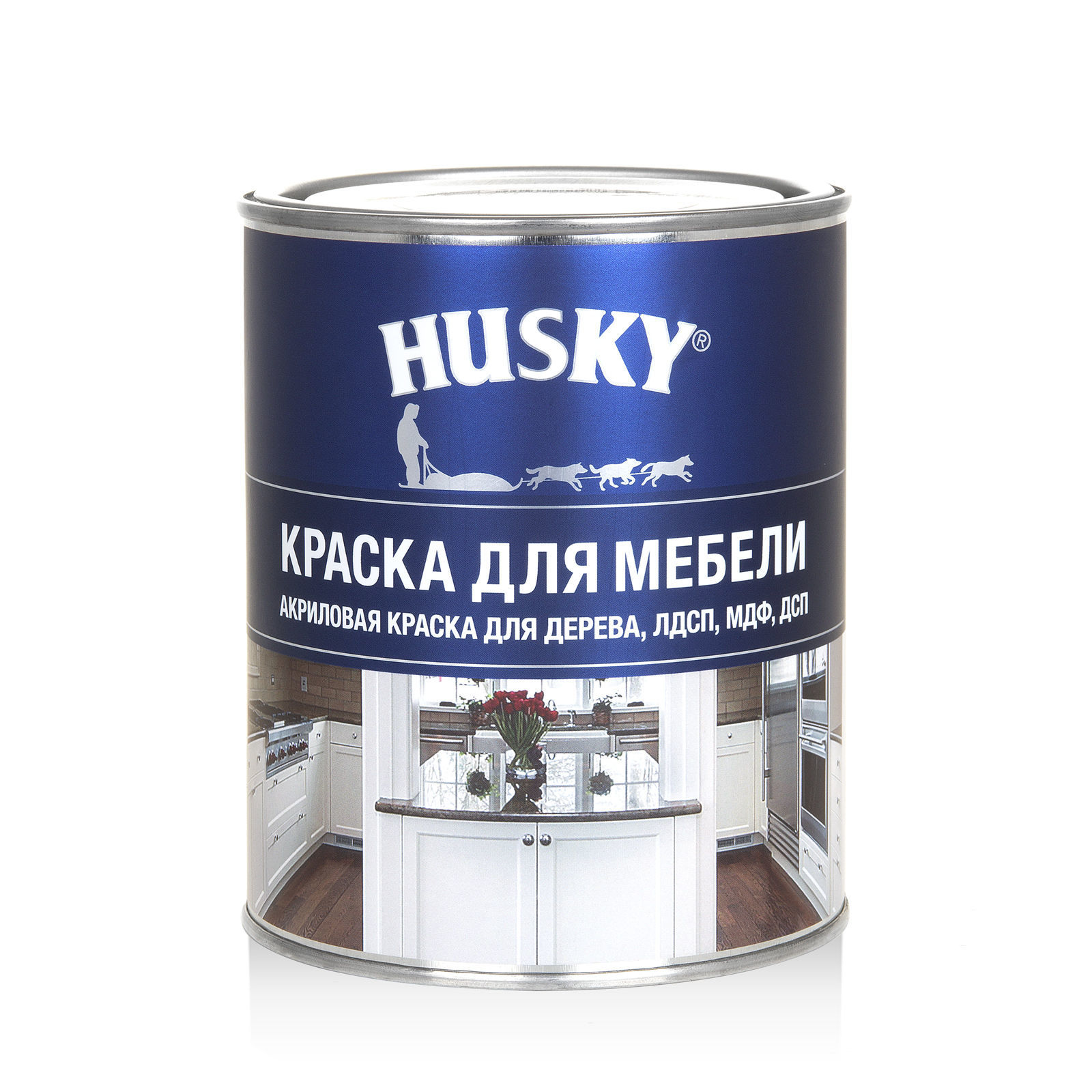 Акриловая краска для мебели HUSKY Цвет: Белый, Фасовка: 0.9 л