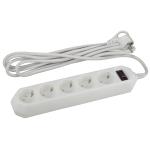 USF-5es-3m-W  Сетевой фильтр ЭРА  USF-5es-3m-W с базовой защитой с заземлением с выключателем 5 розе