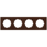 6-504-10  Рамка для розеток и выключателей Intro Accent 6-504-10 на 4 поста, СУ, венге