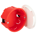 KRP-80-40  Распаячная коробка ЭРА KRP-80-40 скрытой установки красно-белая 80х40мм для полых стен кр