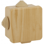 KOR-80-80-50-7g-P  Распаячная коробка ЭРА KOR-80-80-50-7g-P открытой установки сосна 80х80х50мм с ге