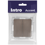 6-504-08  Рамка для розеток и выключателей Intro Accent 6-504-08 на 4 поста, СУ, бронза