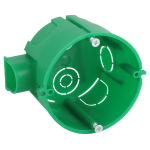 KUTS1-68-45-green  Коробка установочная ЭРА KUTS1-68-45-green зеленая 68х45мм для твердых стен с сам