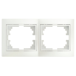 1-502-06  Рамка для розеток и выключателей Intro Plano 1-502-06 на 2 поста горизонтальная, СУ, перла