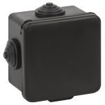 KOR-65-65-50-4g-B  Распаячная коробка ЭРА KOR-65-65-50-4g-B открытой установки черная 65х65х50мм с г