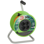 RP-4-2x1.0-30m  Удлинитель силовой ЭРА RP-4-2x1.0-30m на пластиковой катушке без заземления 4 розетк