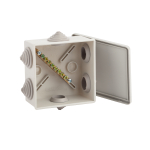 KUPR-85-85-40  Коробка уравнивания потенциалов ЭРА KUPR-85-85-40 серая 85х85х40мм, шина 6х9, 8 групп