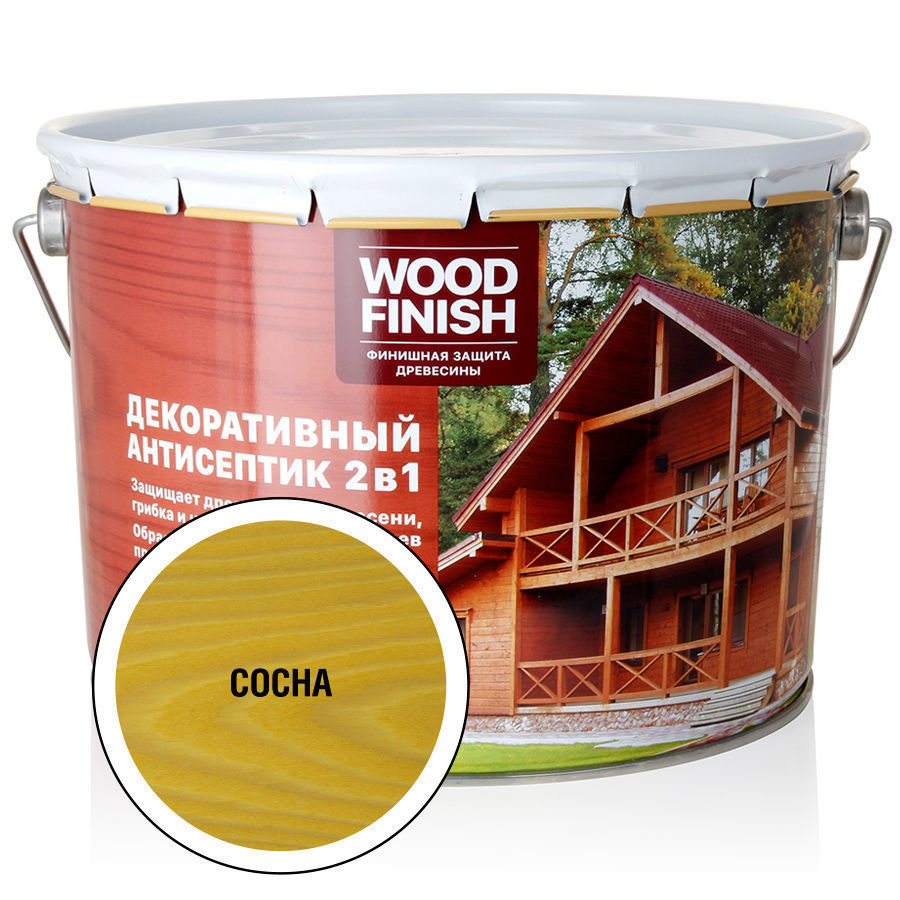 WOOD FINISH декоративный антисептик сосна (9л)