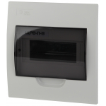 BOXF08  Корпус пластиковый встраиваемый ЭРА SIMPLE ЩРВ-П-08 P41 прозрачная крышка белый