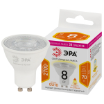 LED Lense MR16-8W-827-GU10  Лампа светодиодная ЭРА STD LED Lense MR16-8W-827-GU10 8Вт линзованная со