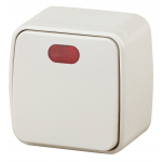 3-102-02  3-102-02 Intro Выключатель с подсветкой, 10А-250В, IP20, ОУ, Polo, сл.кость
