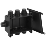 KRM-118-76-60  Коробка распаячная ЭРА KRM-118-76-60 черная 118х76х60мм для монолитного строительства