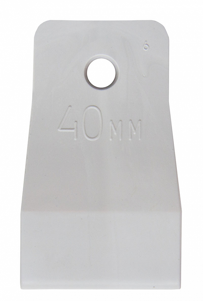 1209104 Шпатель резиновый белый 40мм Белый 1000 Россия T4P