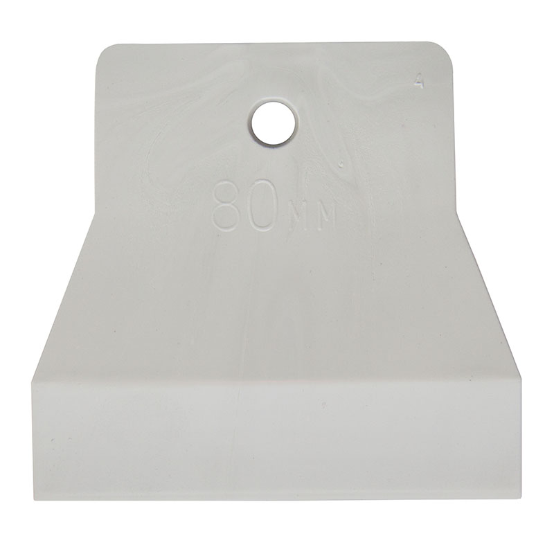 1209108 Шпатель резиновый белый 80мм Белый 500 Россия T4P