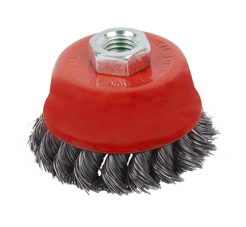 2302052 Щетка-крацовка чашечная, для УШМ, стальная жгут. проволока, 100мм,  T4P