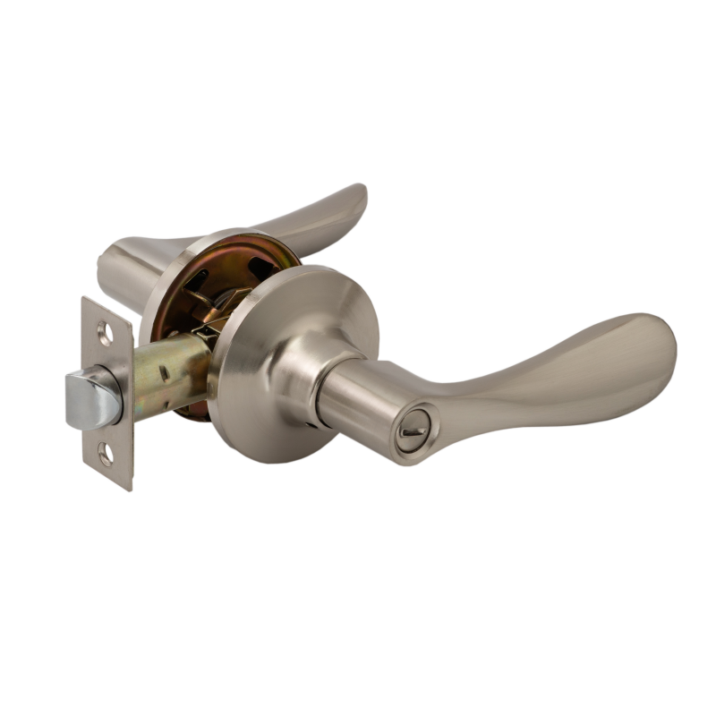 Ручка-защёлка  VЕTTORE A891 BK SN (поворотник-заглушка)  (Сатин)