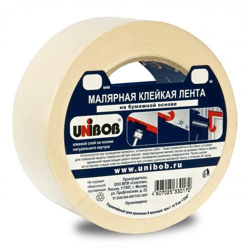 Малярная клейкая лента UNIBOB 38мм х 40м, белая